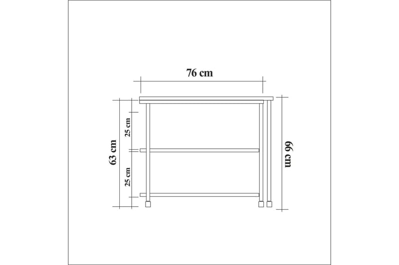 Lantenot Sidobord 76 cm - Natur/Svart - Möbler - Bord & matgrupp - Avlastningsbord & sidobord - Lampbord & sidobord