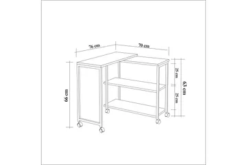 Lantenot Sidobord 76 cm - Natur/Svart - Möbler - Bord & matgrupp - Avlastningsbord & sidobord - Lampbord & sidobord