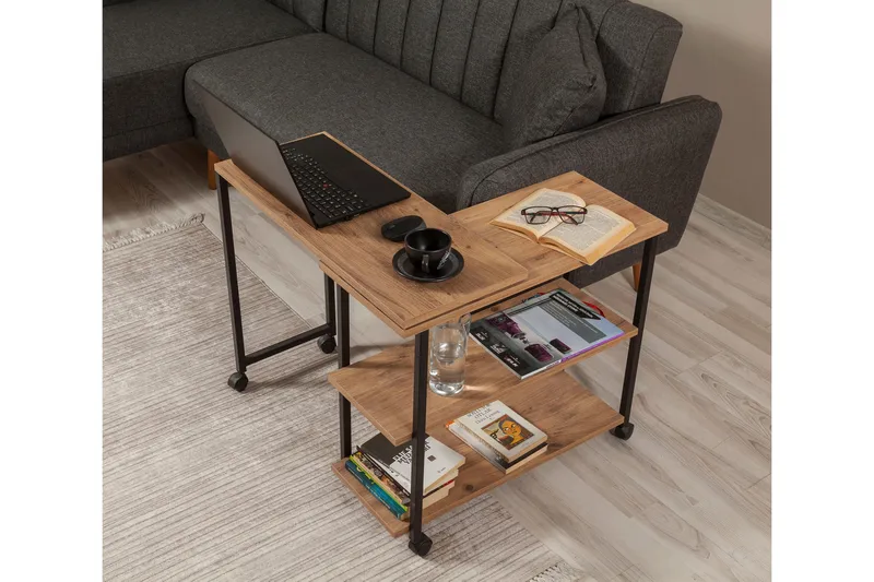 Lantenot Sidobord 76 cm - Natur/Svart - Möbler - Bord & matgrupp - Avlastningsbord & sidobord - Lampbord & sidobord