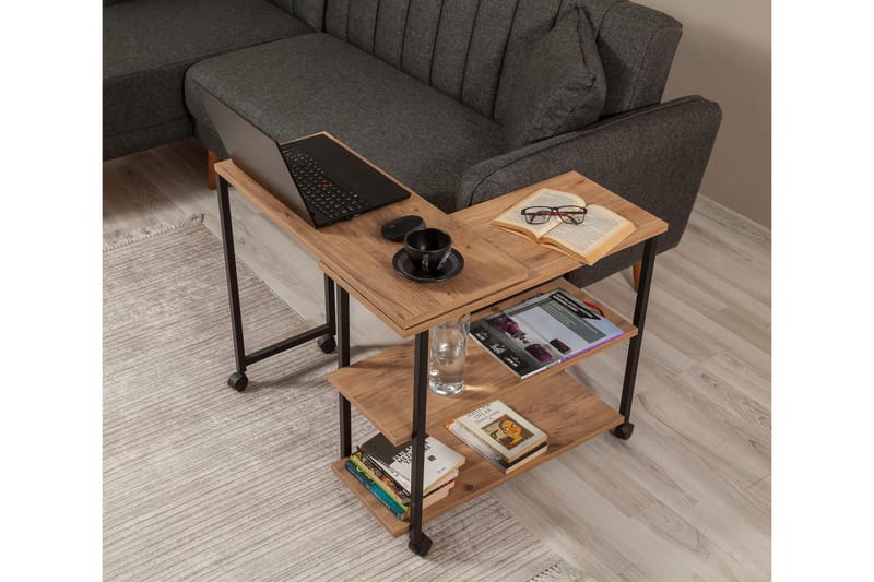Lantenot Sidobord 76 cm - Natur/Svart - Möbler - Bord & matgrupp - Avlastningsbord & sidobord - Lampbord & sidobord