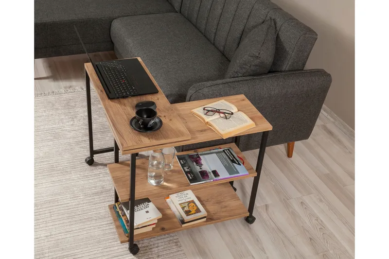 Lantenot Sidobord 76 cm - Natur/Svart - Möbler - Bord & matgrupp - Avlastningsbord & sidobord - Lampbord & sidobord