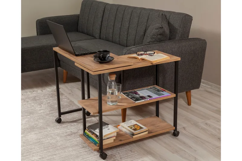 Lantenot Sidobord 76 cm - Natur/Svart - Möbler - Bord & matgrupp - Avlastningsbord & sidobord - Lampbord & sidobord