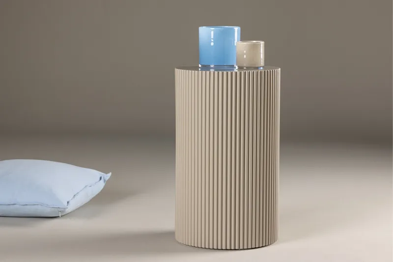 Lenox Sidobord 50 cm - Beige - Möbler - Bord & matgrupp - Avlastningsbord & sidobord - Piedestal & blompiedestal