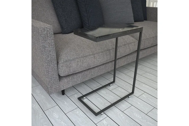 Maddeson Sidobord 46 cm - Svart/Vit - Möbler - Bord & matgrupp - Avlastningsbord & sidobord - Lampbord & sidobord