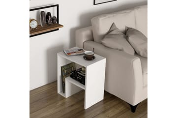 Malem Sidobord 52 cm 2 Hyllor - Vit - Möbler - Bord & matgrupp - Avlastningsbord & sidobord - Lampbord & sidobord