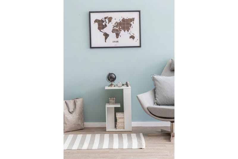 Melindy Sidobord 35 cm - Vit - Möbler - Bord & matgrupp - Avlastningsbord & sidobord - Lampbord & sidobord