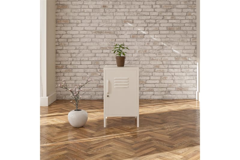 Mission District Sidobord 38x40 cm Vit - Dorel Home - Möbler - Bord & matgrupp - Avlastningsbord & sidobord - Lampbord & sidobord