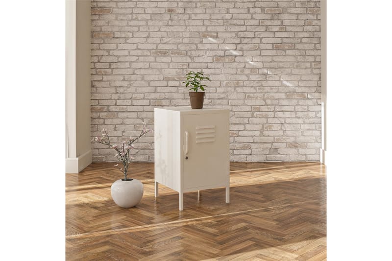 Mission District Sidobord 38x40 cm Vit - Dorel Home - Möbler - Bord & matgrupp - Avlastningsbord & sidobord - Lampbord & sidobord