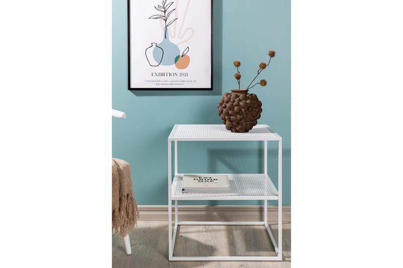 Netz Sidobord 55 cm - Vit - Möbler - Bord & matgrupp - Avlastningsbord & sidobord - Lampbord & sidobord