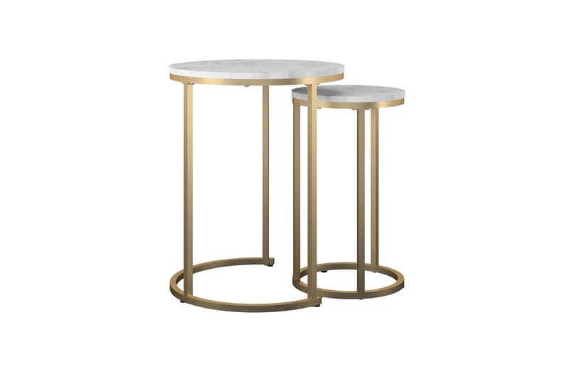 Revazi Sidobord Marmor - Vit - Möbler - Bord & matgrupp - Avlastningsbord & sidobord - Lampbord & sidobord