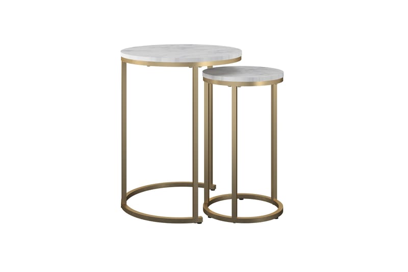 Revazi Sidobord Marmor - Vit - Möbler - Bord & matgrupp - Avlastningsbord & sidobord - Lampbord & sidobord