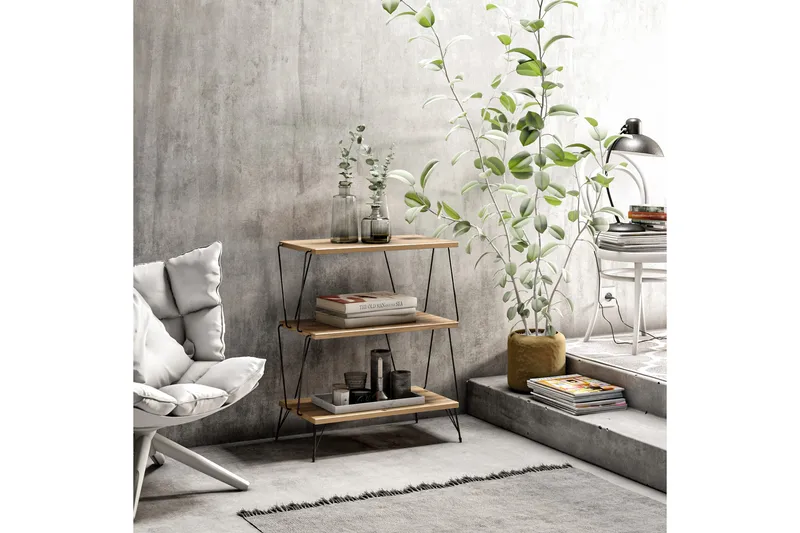 Sidobord & lampbord Igazz Sidobord 48 cm Trä/Natur - Möbler - Bord & matgrupp - Avlastningsbord & sidobord - Lampbord & sidobord