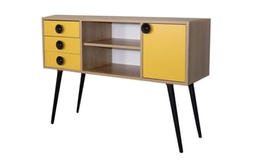 Sidobord 120 cm - Guld/Natur/Gul - Möbler - Bord & matgrupp - Avlastningsbord & sidobord - Lampbord & sidobord