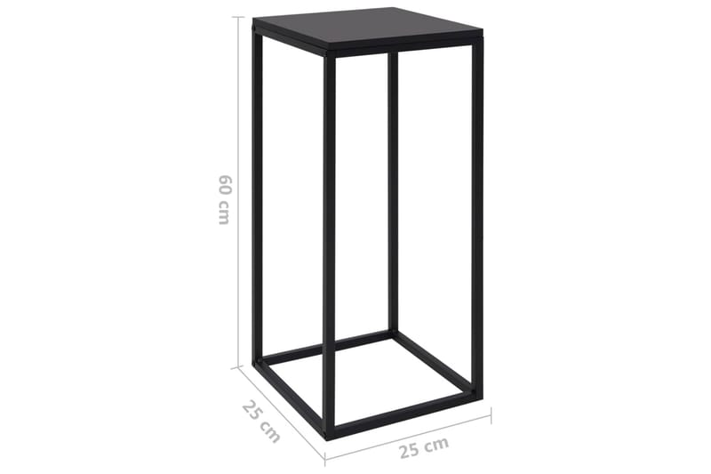Sidobord 2 st svart stål - Svart - Brickbord & småbord - Lampbord & sidobord