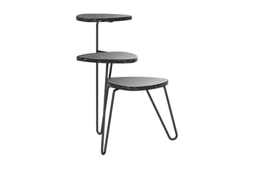 Sidobord Athena 55 cm Marmorlook/Svart - Novogratz - Möbler - Bord & matgrupp - Avlastningsbord & sidobord - Lampbord & sidobord