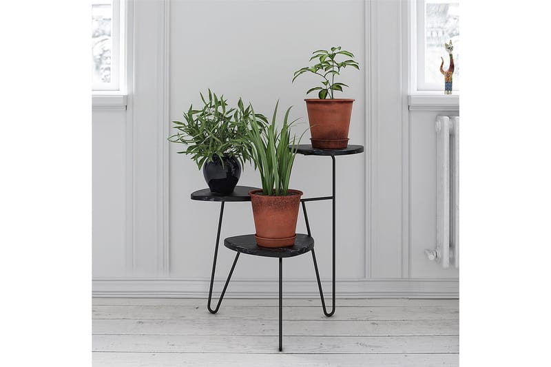 Sidobord Athena 55 cm Marmorlook/Svart - Novogratz - Möbler - Bord & matgrupp - Avlastningsbord & sidobord - Lampbord & sidobord