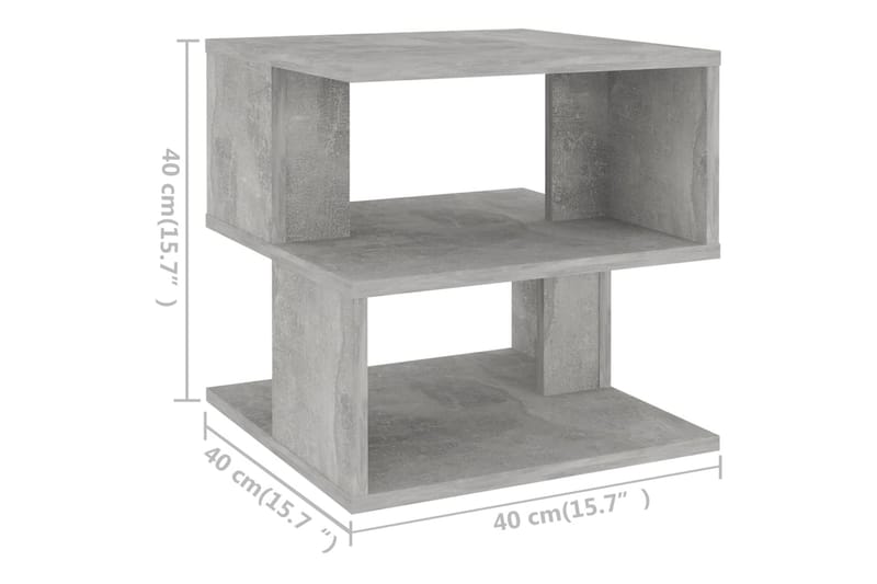 Sidobord betonggrå 40x40x40 cm spånskiva - Grå - Lampbord & sidobord - Brickbord & småbord