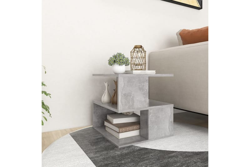 Sidobord betonggrå 40x40x40 cm spånskiva - Grå - Lampbord & sidobord - Brickbord & småbord