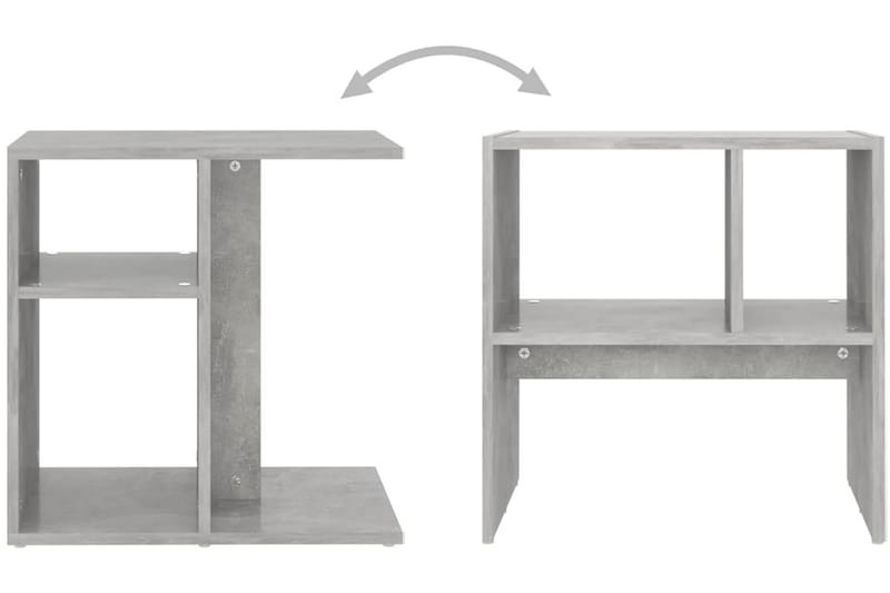 Sidobord betonggrå 50x30x50 cm spånskiva - Grå - Lampbord & sidobord - Brickbord & småbord