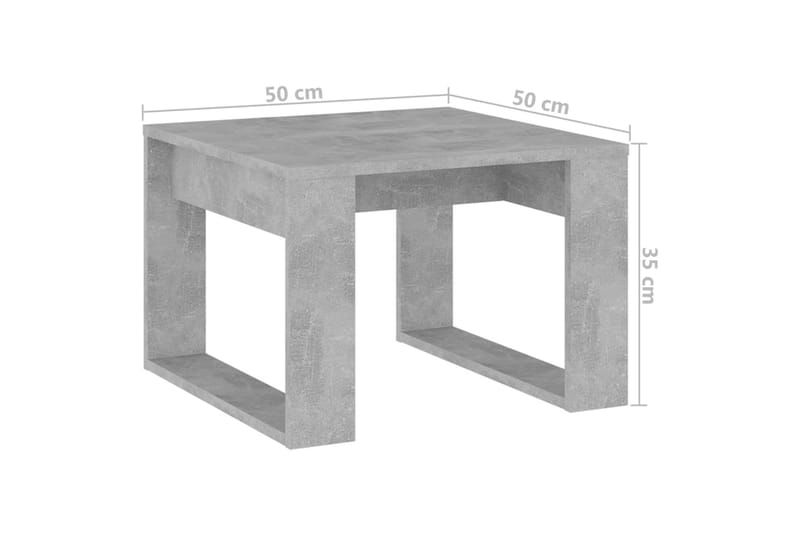 Sidobord betonggrå 50x50x35 cm spånskiva - Grå - Lampbord & sidobord - Brickbord & småbord