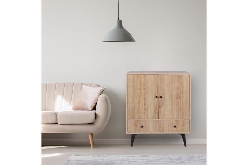 Sidobord Chaon 90 cm - Natur/Svart - Möbler - Bord & matgrupp - Avlastningsbord & sidobord - Lampbord & sidobord
