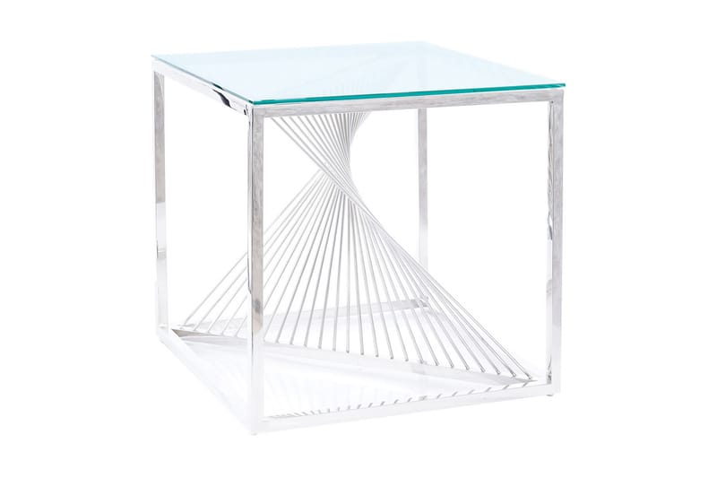Sidobord Eldur 55 cm - Transparent Glas/Silver - Brickbord & småbord - Lampbord & sidobord