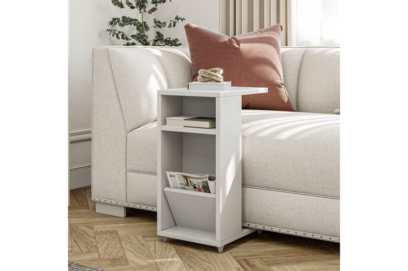 Sidobord Filint 63 cm - Vit - Möbler - Bord & matgrupp - Avlastningsbord & sidobord - Lampbord & sidobord