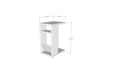Sidobord Filint 63 cm - Vit - Möbler - Bord & matgrupp - Avlastningsbord & sidobord - Lampbord & sidobord