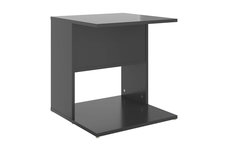 Sidobord grå högglans 45x45x48 cm spånskiva - Grå - Lampbord & sidobord - Brickbord & småbord