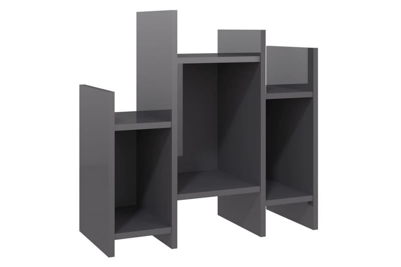 Sidobord grå högglans 60x26x60 cm spånskiva - Grå - Lampbord & sidobord - Brickbord & småbord