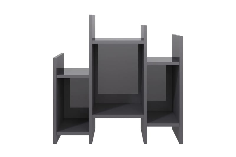 Sidobord grå högglans 60x26x60 cm spånskiva - Grå - Lampbord & sidobord - Brickbord & småbord