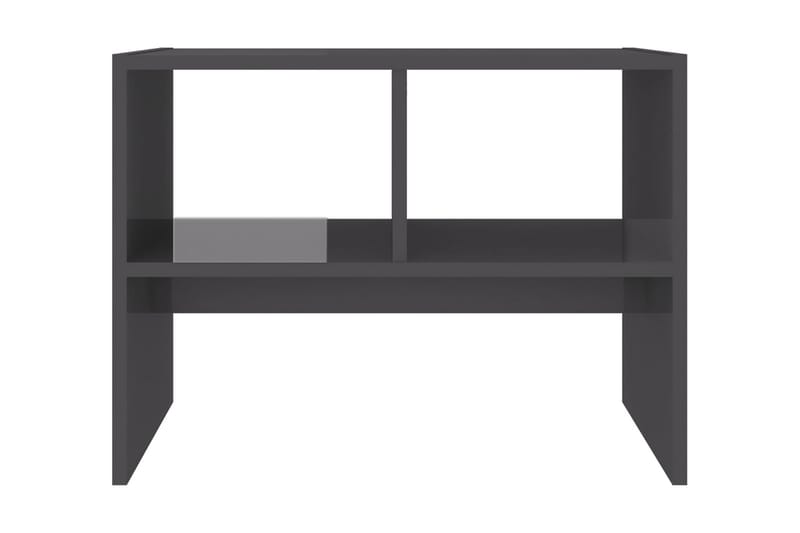 Sidobord grå högglans 60x40x45 cm spånskiva - Grå - Lampbord & sidobord - Brickbord & småbord