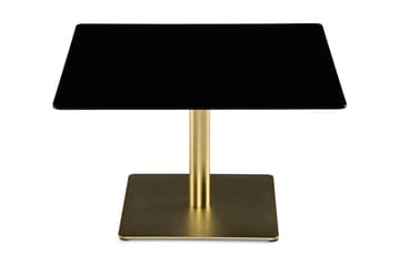Sidobord Leros 75 cm - Glas/Svart/Mässing - Möbler - Bord & matgrupp - Avlastningsbord & sidobord - Lampbord & sidobord