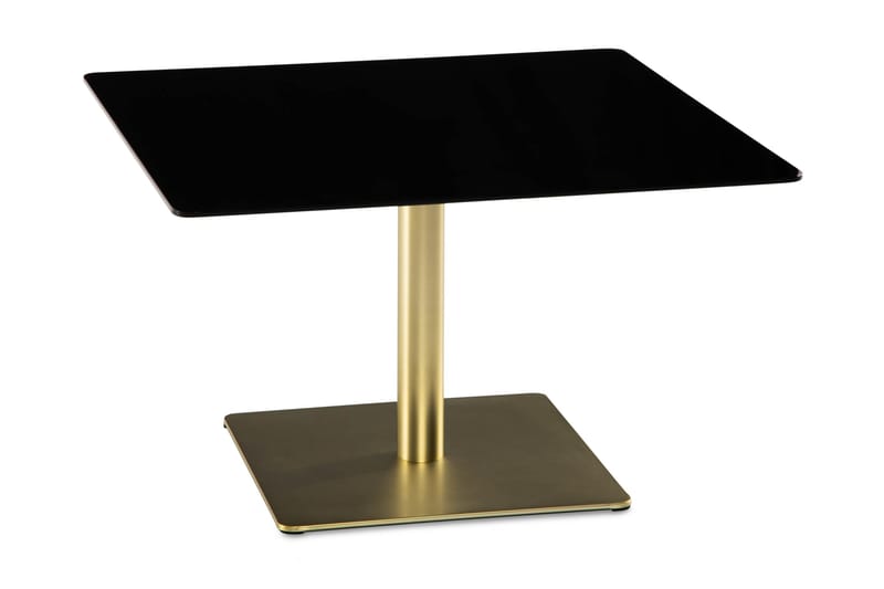 Sidobord Leros 75 cm - Glas/Svart/Mässing - Möbler - Bord & matgrupp - Avlastningsbord & sidobord - Lampbord & sidobord