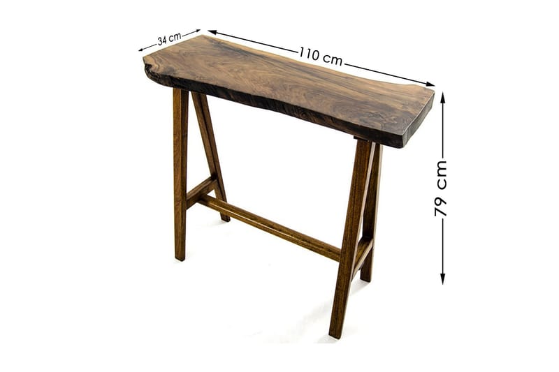 Sidobord Malaon 110 cm - Brun - Lampbord & sidobord - Brickbord & småbord
