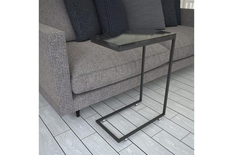 Sidobord Mertha 46 cm - Svart/Vit - Möbler - Bord & matgrupp - Avlastningsbord & sidobord - Lampbord & sidobord