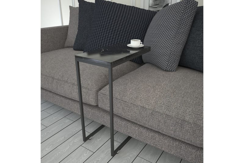 Sidobord Mertha 46 cm - Svart/Vit - Möbler - Bord & matgrupp - Avlastningsbord & sidobord - Lampbord & sidobord