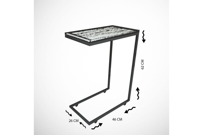 Sidobord Mertha 46 cm - Vit - Lampbord & sidobord - Brickbord & småbord