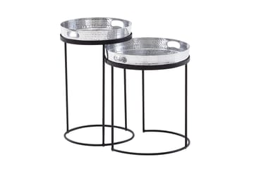 Sidobord Rachid 33 cm Rund - Silver - Möbler - Bord & matgrupp - Avlastningsbord & sidobord - Lampbord & sidobord