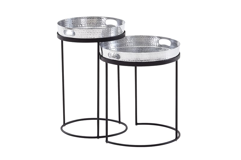 Sidobord Rachid 33 cm Rund - Silver - Möbler - Bord & matgrupp - Avlastningsbord & sidobord - Lampbord & sidobord