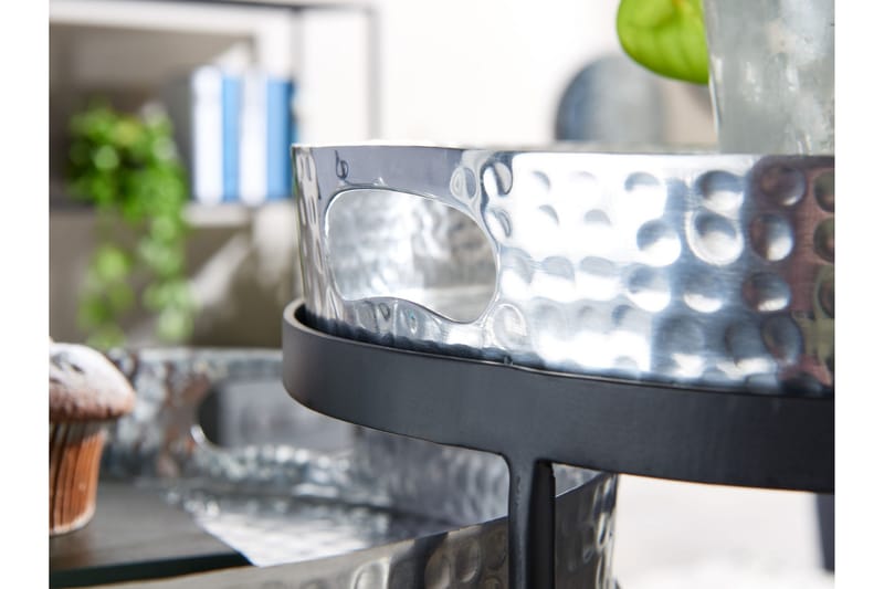 Sidobord Rachid 33 cm Rund - Silver - Möbler - Bord & matgrupp - Avlastningsbord & sidobord - Lampbord & sidobord