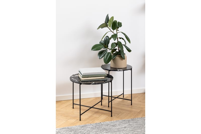 Sidobord Sakchan 42 cm Rund - Svart - Möbler - Bord & matgrupp - Avlastningsbord & sidobord - Lampbord & sidobord