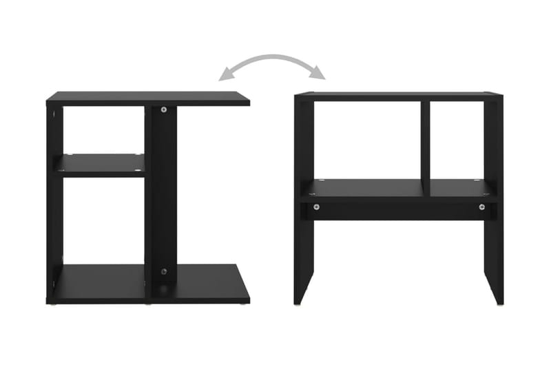 Sidobord svart 50x30x50 cm spånskiva - Svart - Brickbord & småbord - Lampbord & sidobord