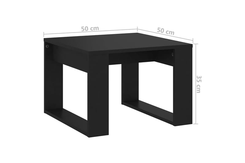 Sidobord svart 50x50x35 cm spånskiva - Svart - Lampbord & sidobord - Brickbord & småbord