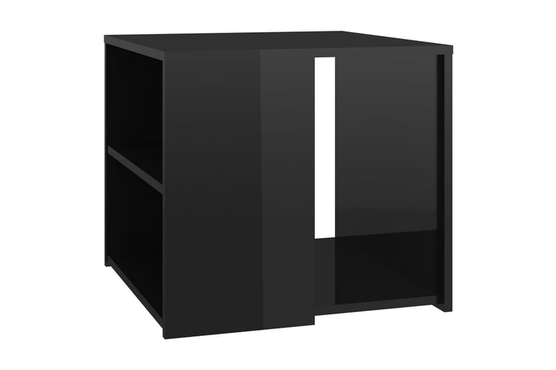 Sidobord svart högglans 50x50x45 cm spånskiva - Svart - Lampbord & sidobord - Brickbord & småbord