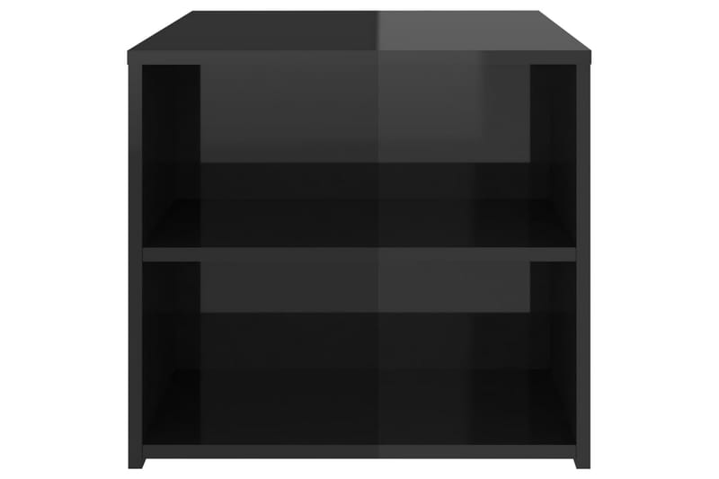 Sidobord svart högglans 50x50x45 cm spånskiva - Svart - Lampbord & sidobord - Brickbord & småbord