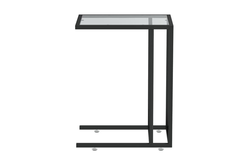 Sidobord till datorbord svart 50x35x65 cm härdat glas - Svart - Brickbord & småbord - Lampbord & sidobord