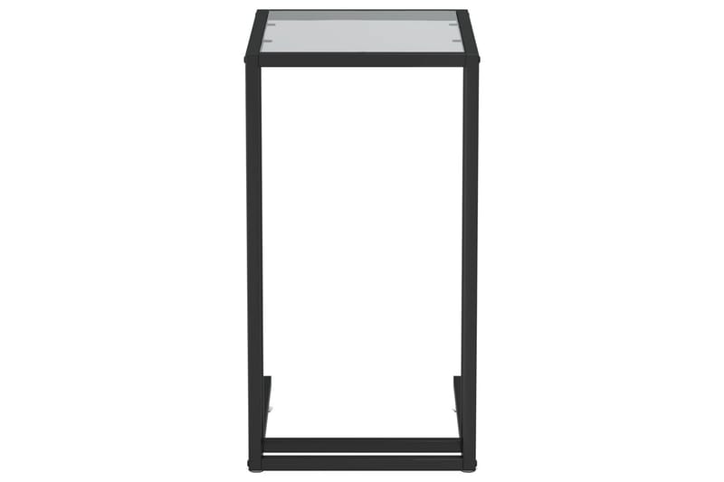 Sidobord till datorbord svart 50x35x65 cm härdat glas - Svart - Brickbord & småbord - Lampbord & sidobord