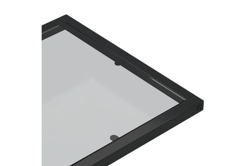 Sidobord till datorbord svart 50x35x65 cm härdat glas - Svart - Lampbord & sidobord - Brickbord & småbord