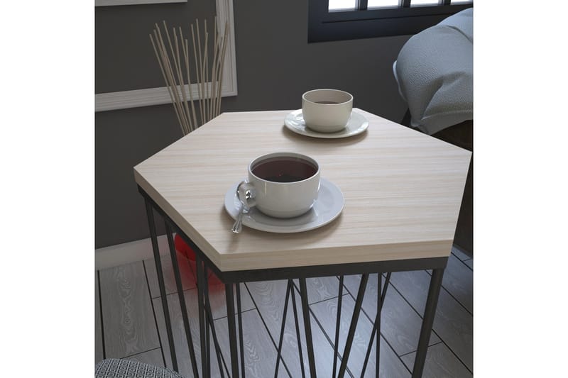 Sidobord Ubbeboda 40 cm Hexagon - Grå - Möbler - Bord & matgrupp - Avlastningsbord & sidobord - Lampbord & sidobord